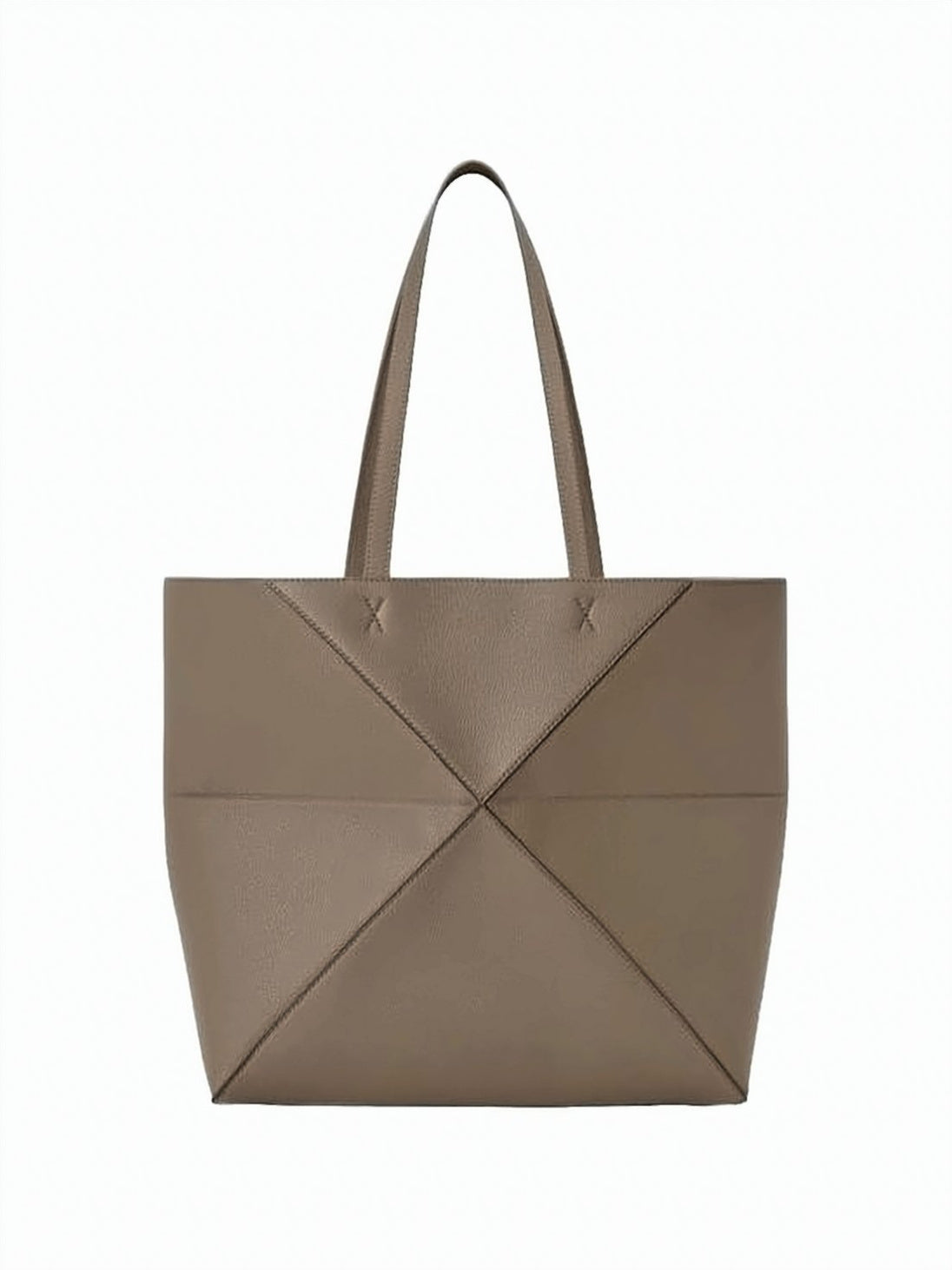 Geometric Calf Leather Shoulder Bag