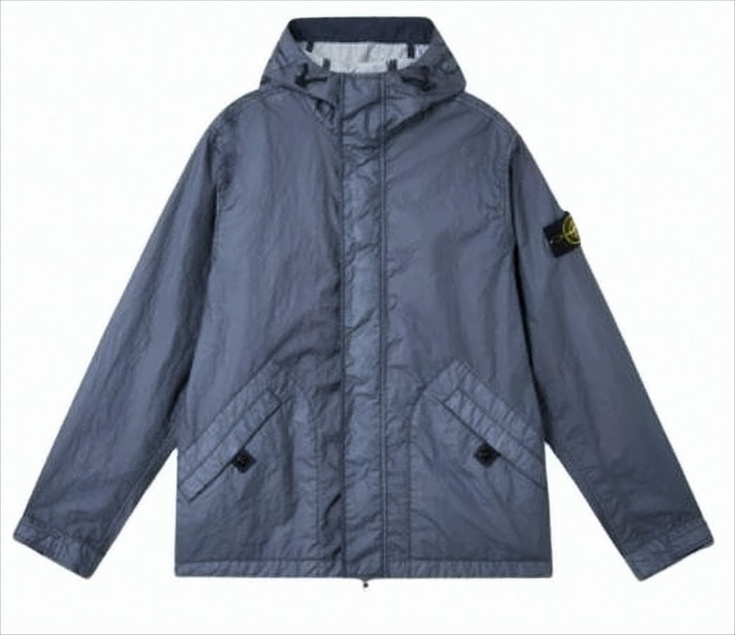 Lightweight Hooded Jacket with Distinctive Patch