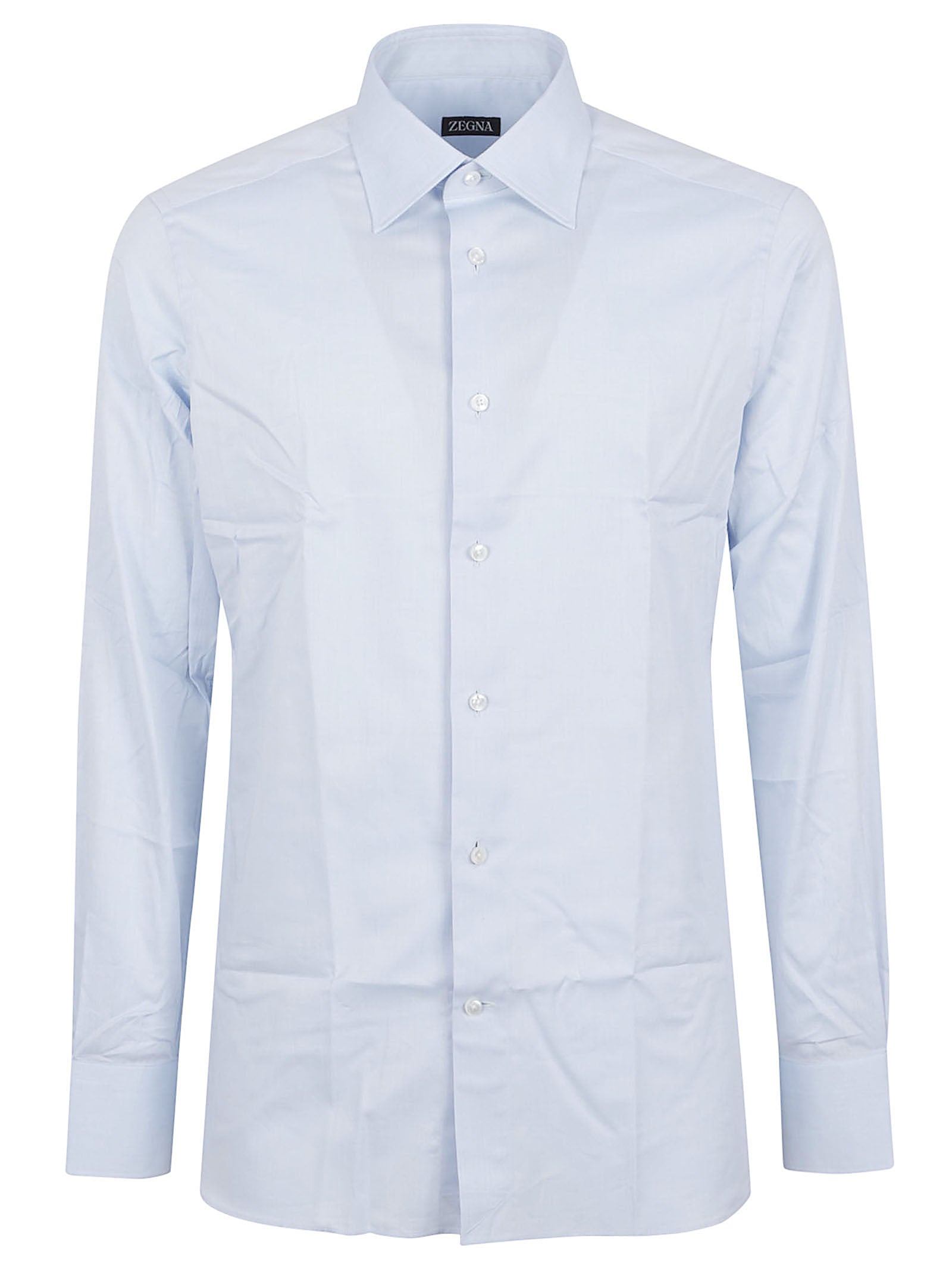 Pointed Collar Formal Shirt with Button-Down Front