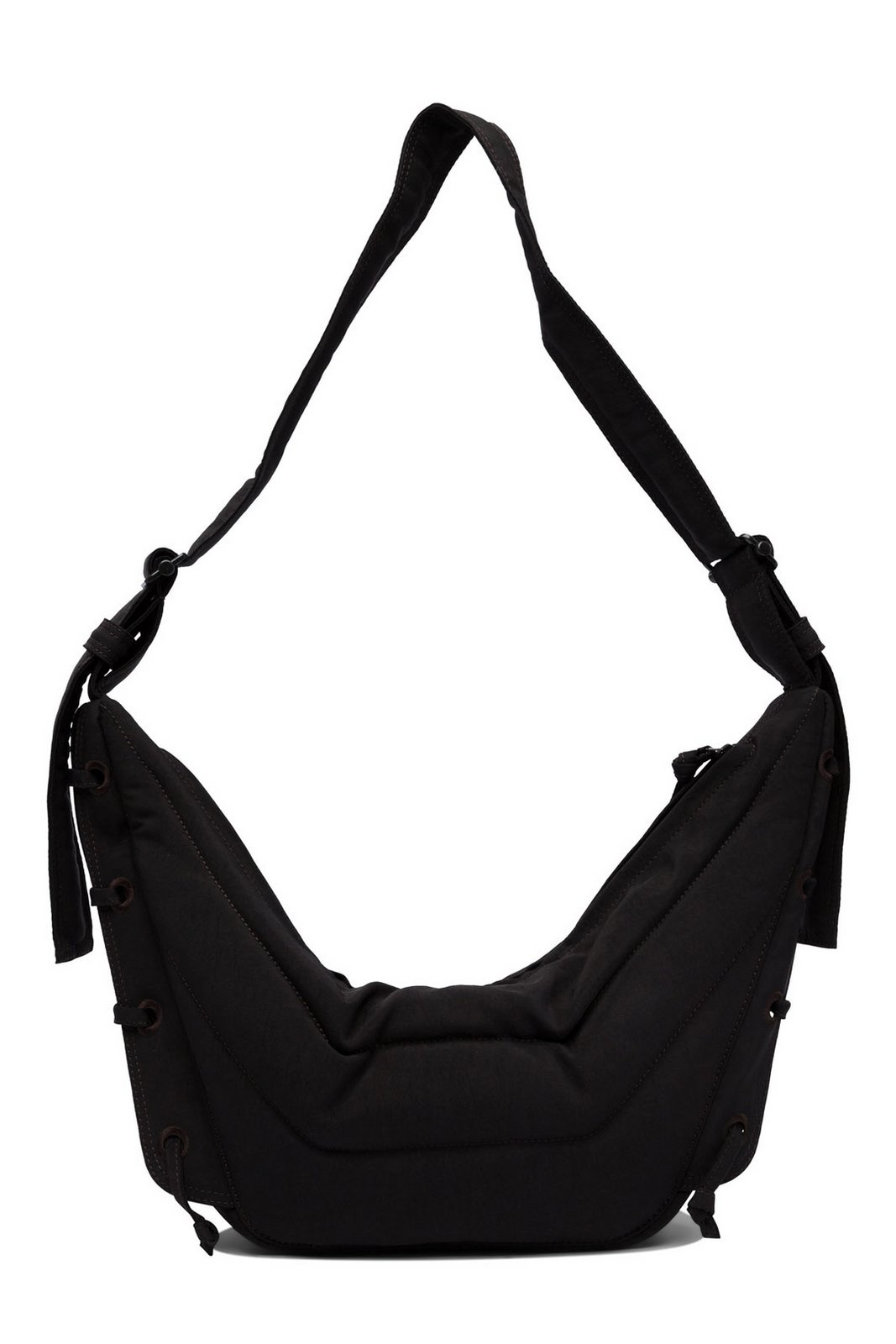 Crescent-Shaped Polyamide Shoulder Bag