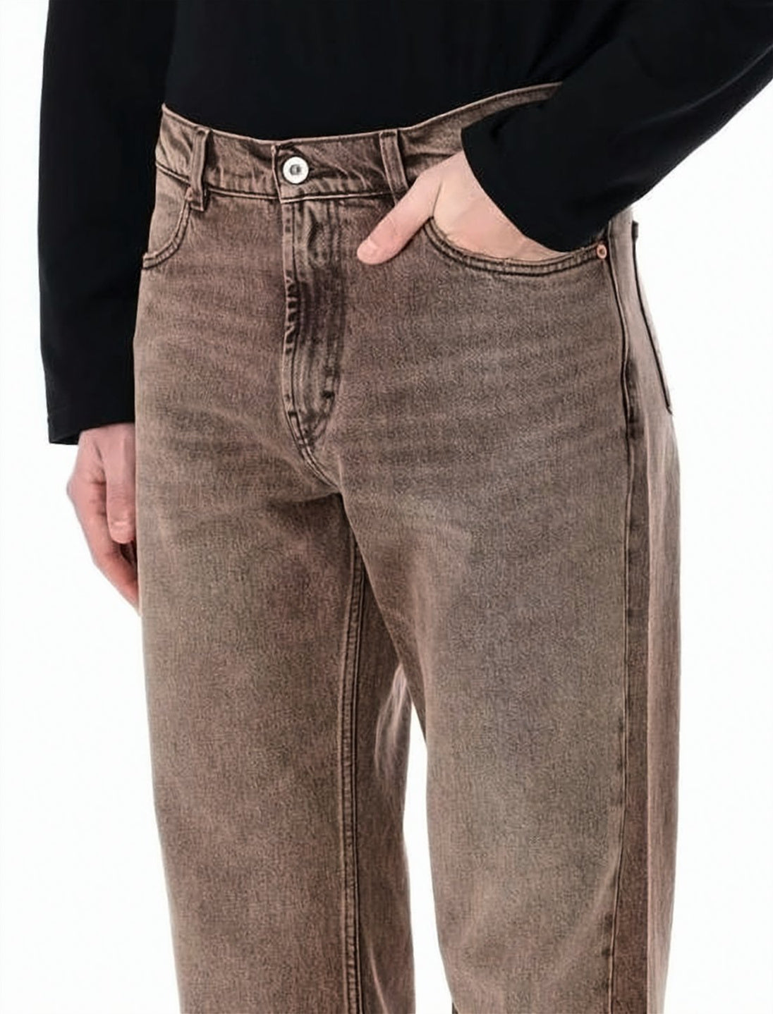 Relaxed Straight-Leg Denim Pants
