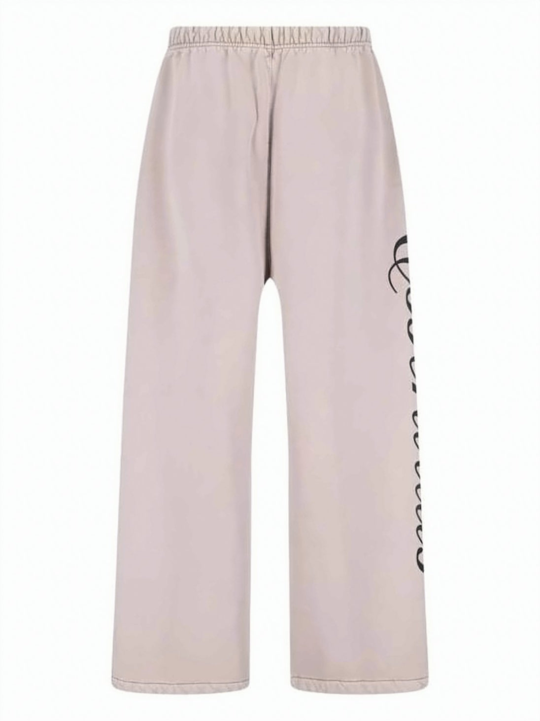 Wide-Leg Cotton Joggers with Elegant Script Logo