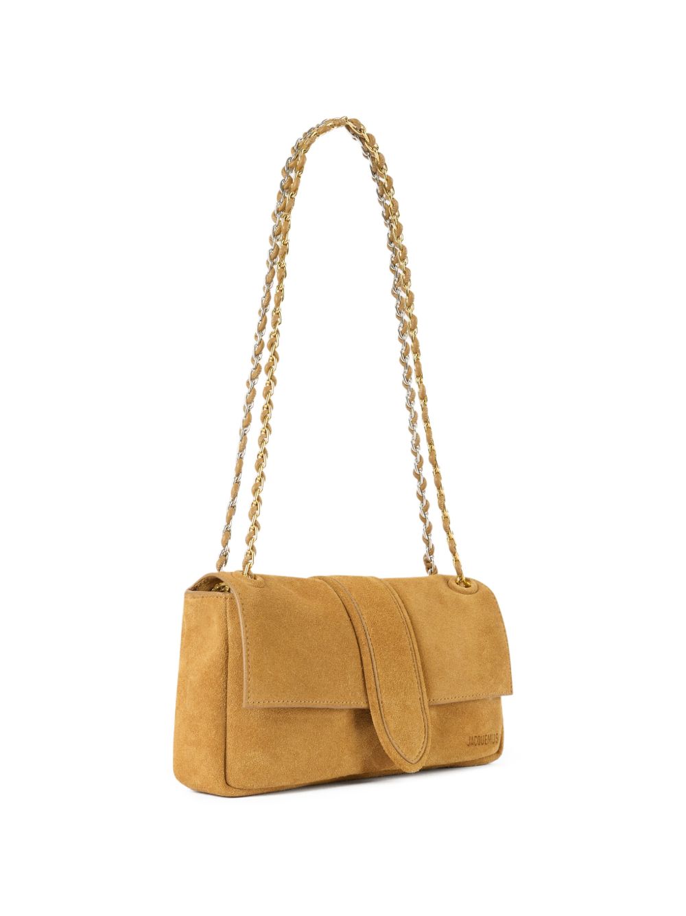 Brown Camel Suede Flap Top Bag