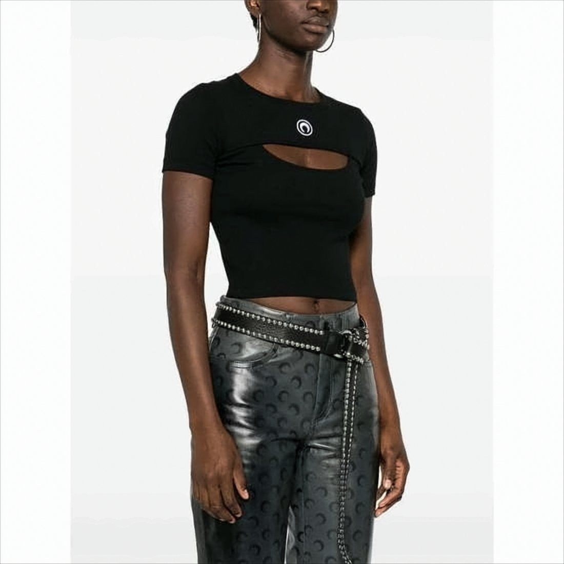 Fitted Crop Top with Unique Cut-Out Detail