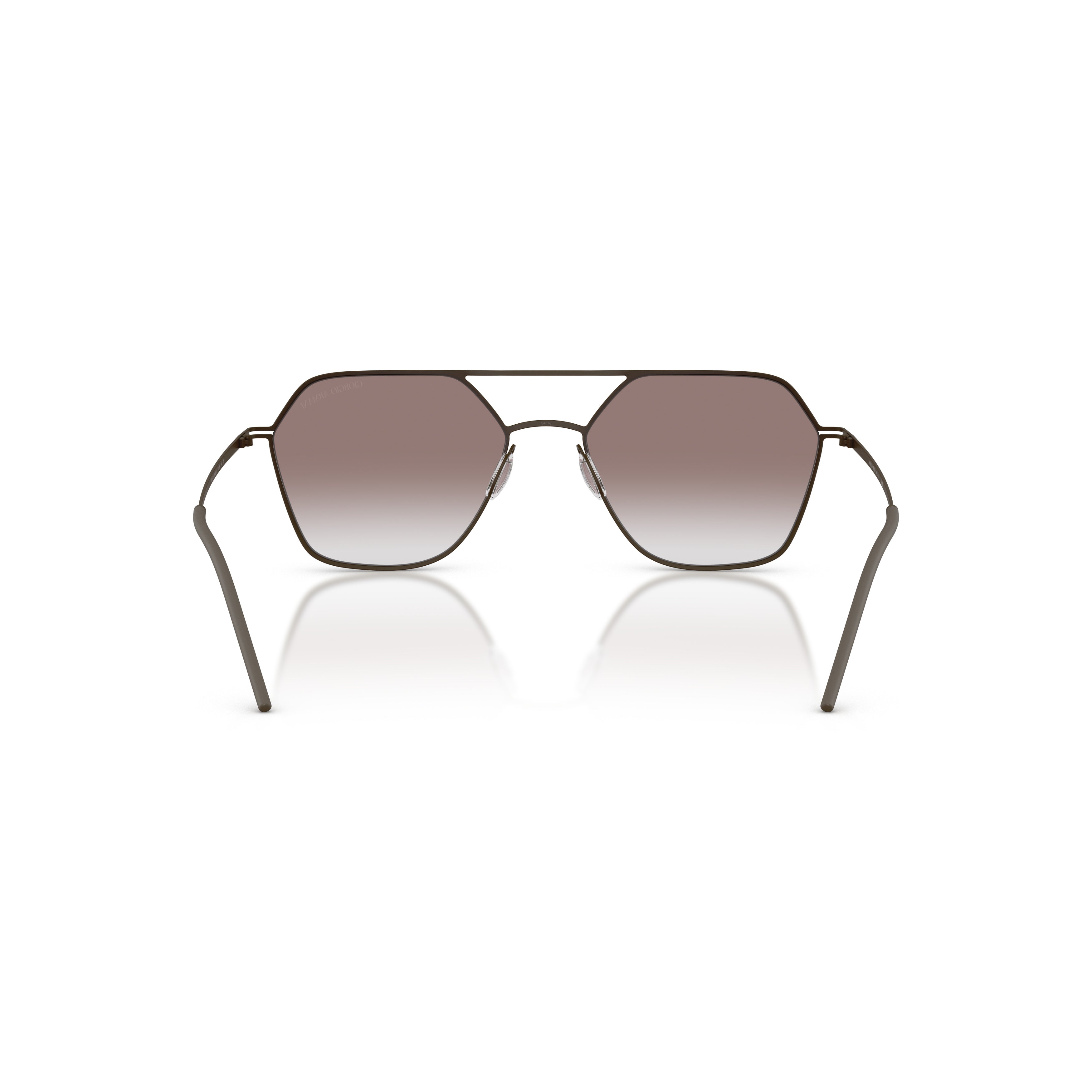 0ar6185 Geometric Frame Sunglasses with Double Bridge Design