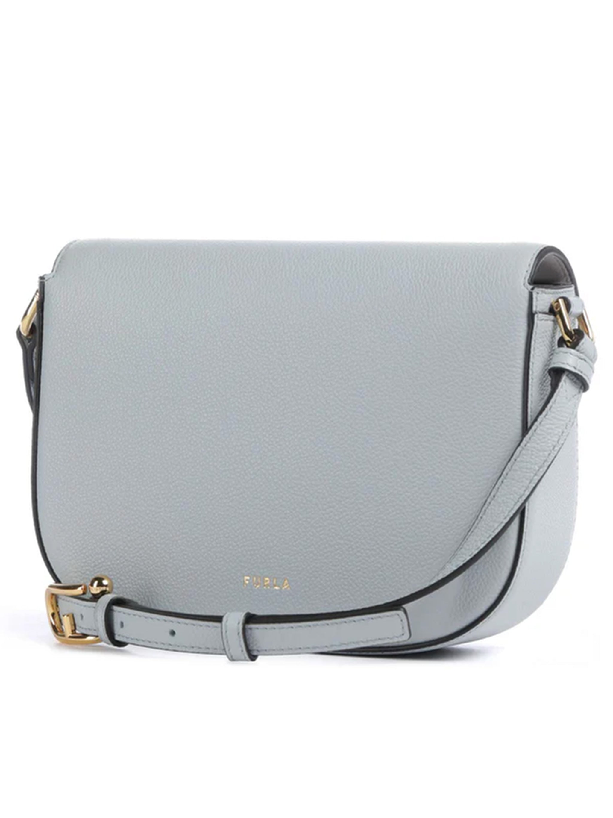 Moonlight S Crossbody Textured Grey Leather Bag