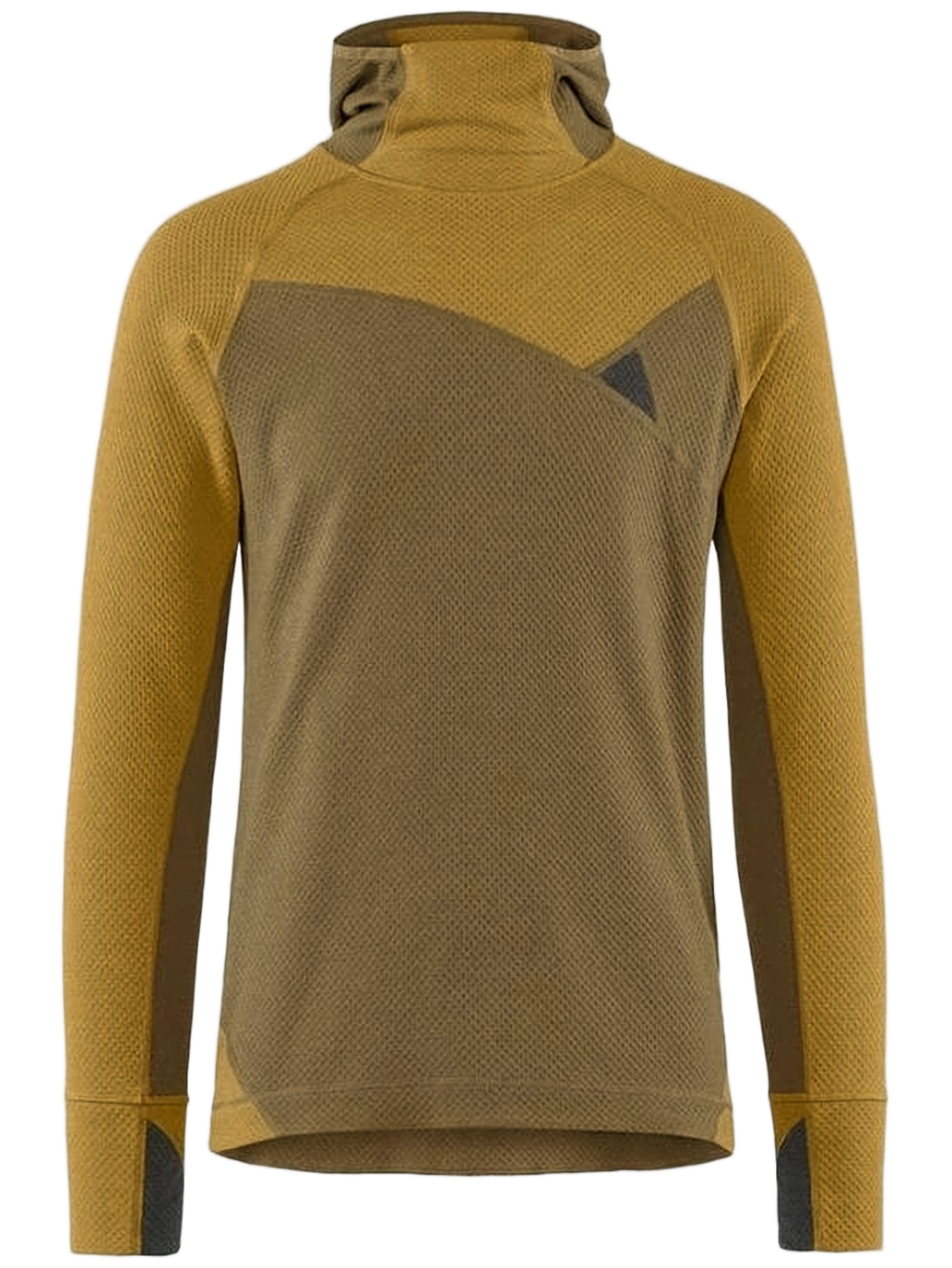 Two-Tone Textured Training Top with Chevron Design