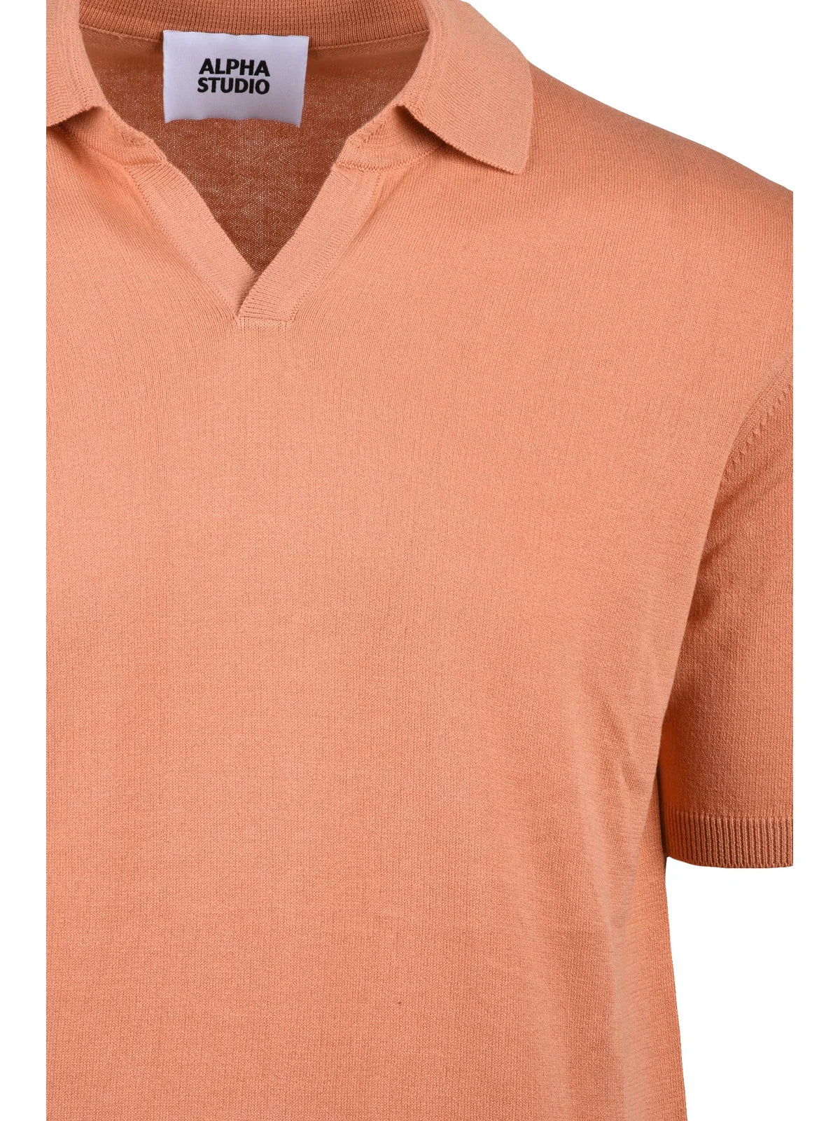 Peach Cotton Knit Polo
