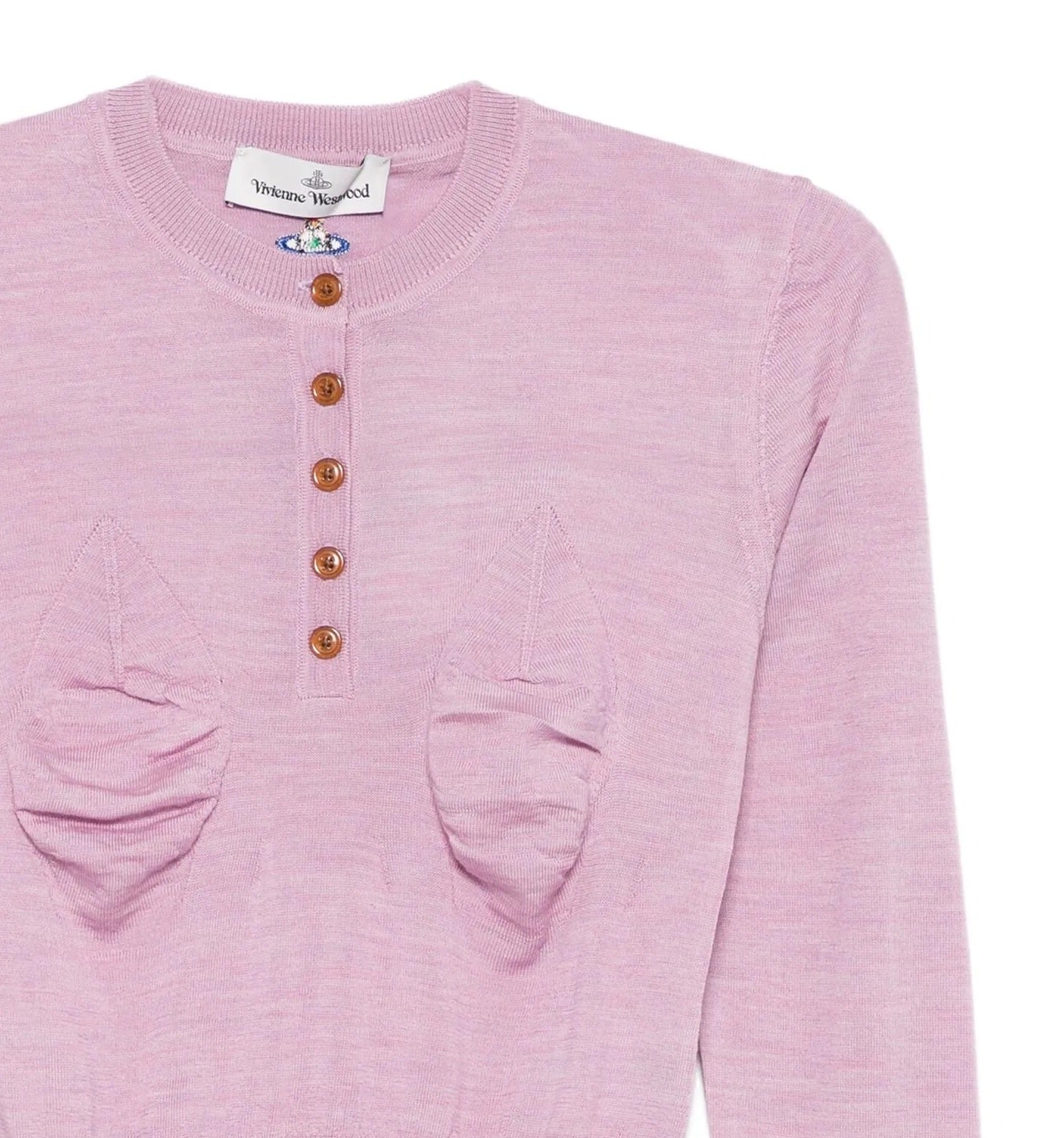 Cropped Light Pink Knit Jumper