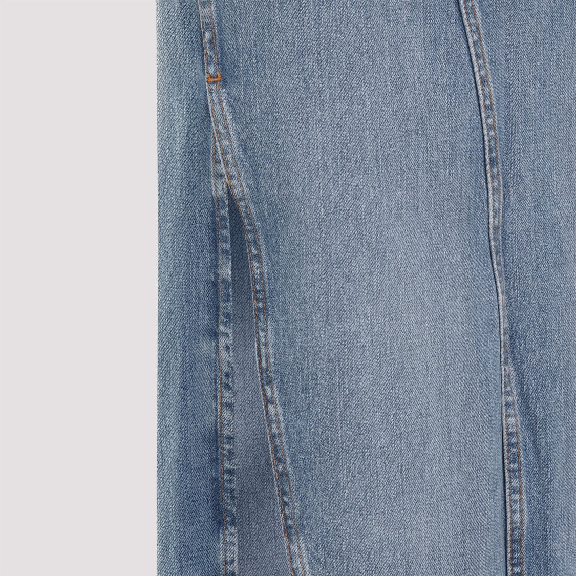 High-Waisted Light Blue Denim Maxi Skirt