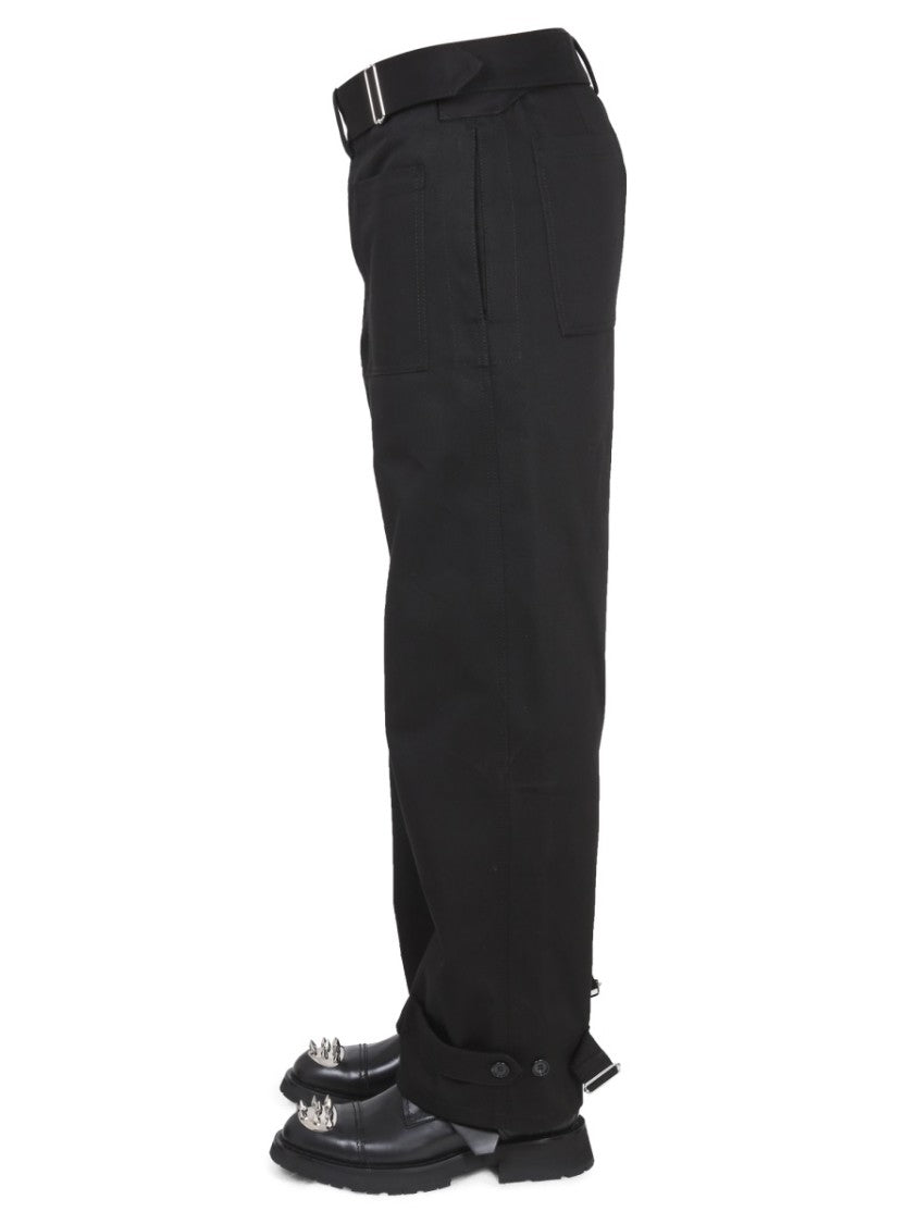 Relaxed Fit Black Cargo Pants