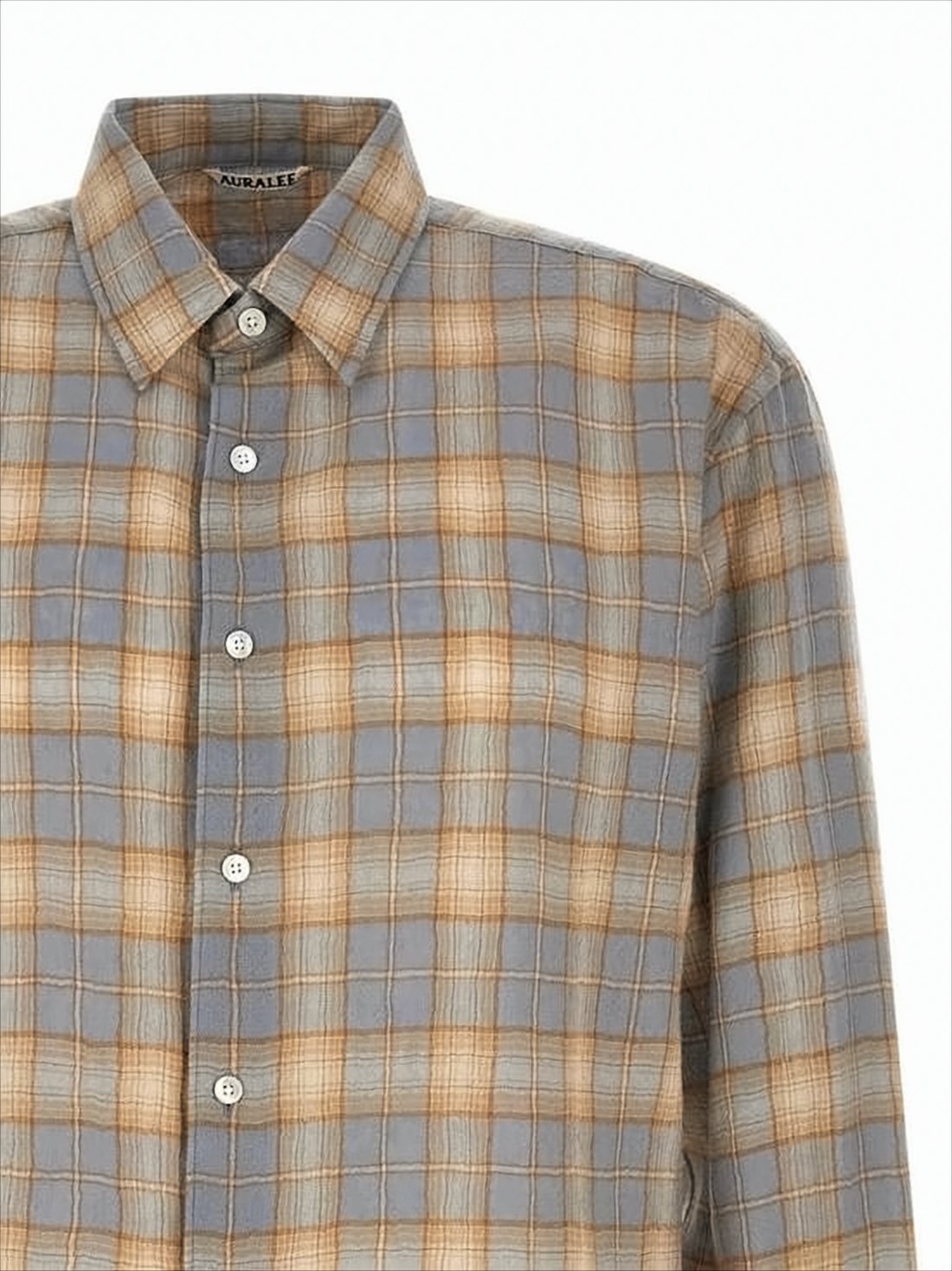 Soft Wool Long-Sleeve Plaid Shirt