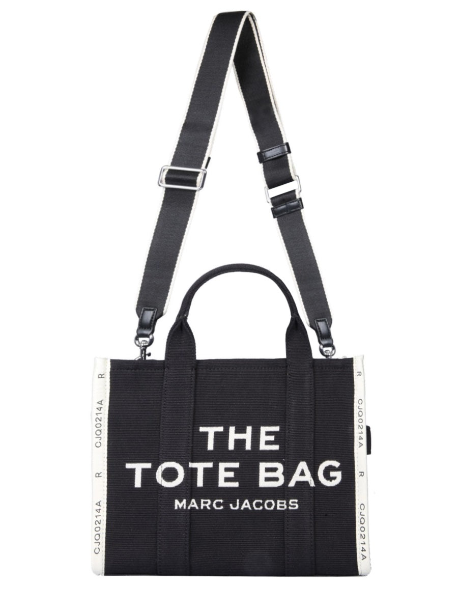 Black and White Medium Fabric Tote Bag