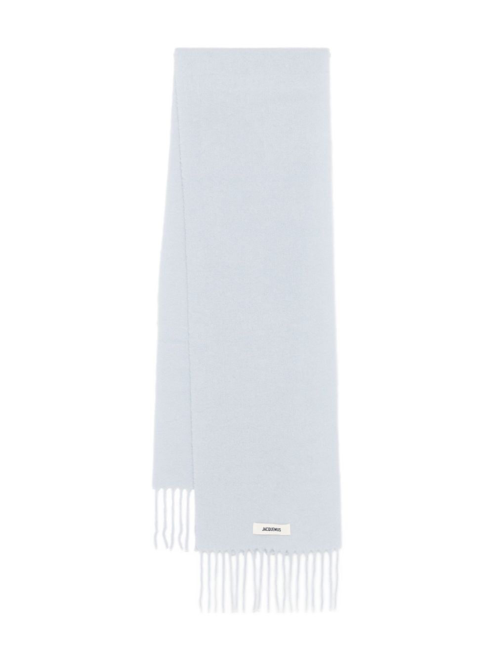 Fringed Light Blue Scarf