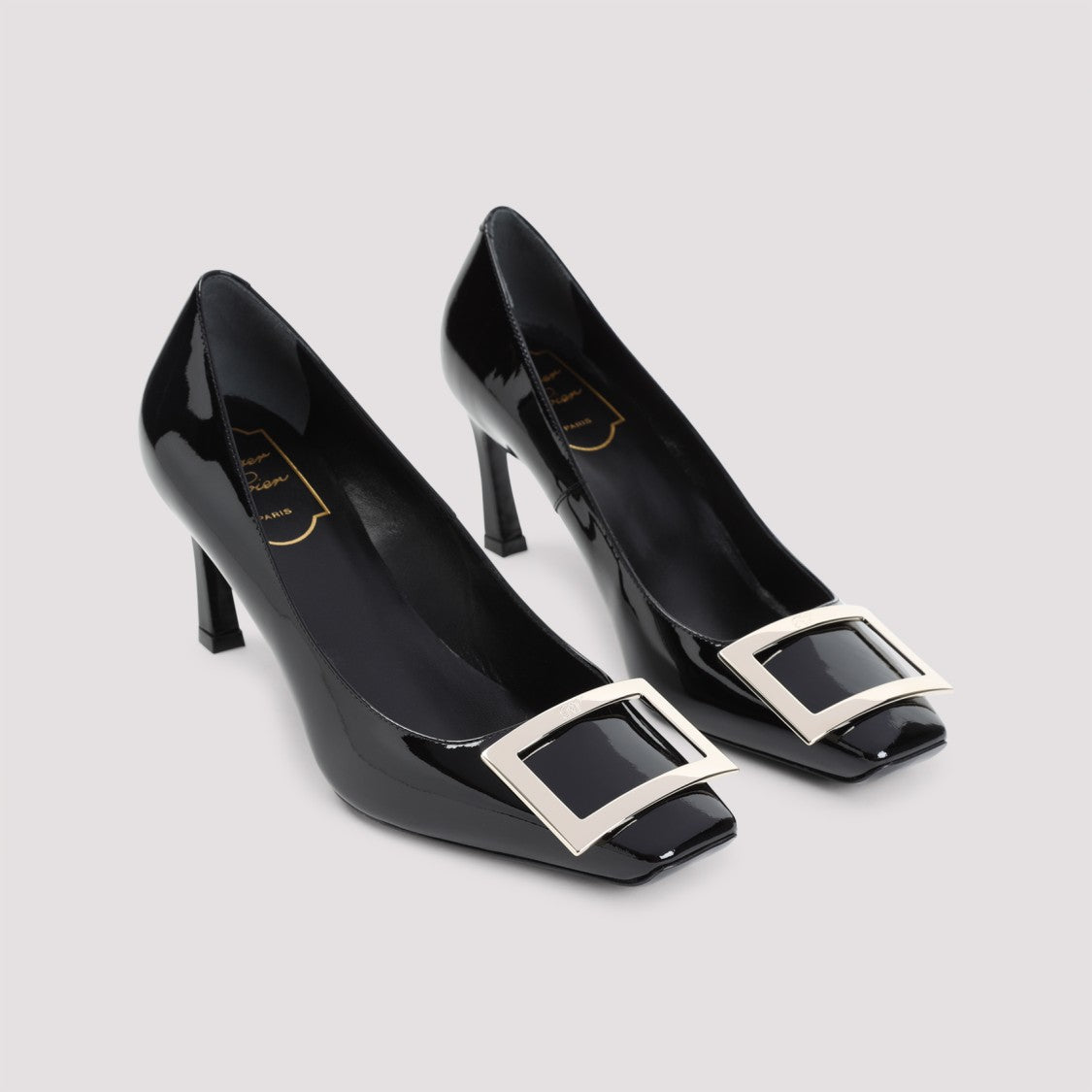 Black Calf Leather Pumps