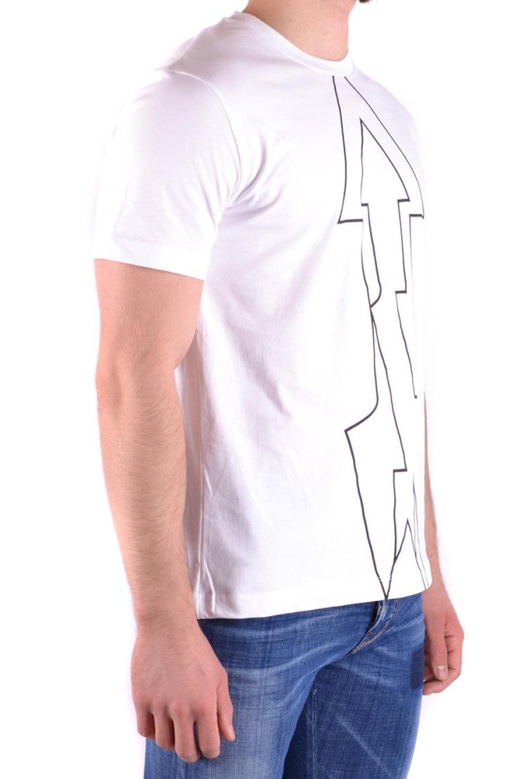 Abstract Arrow Graphic White T-Shirt