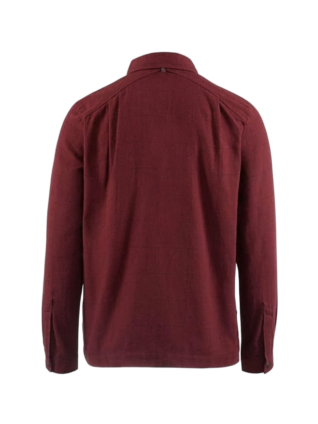 Deep Burgundy Button-Down Shirt with Boxy Fit