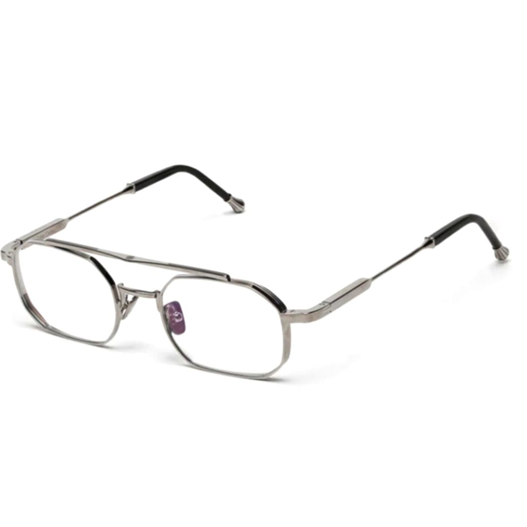 Anthony Sleek Geometric Metal Eyeglasses with Double Bridge Design