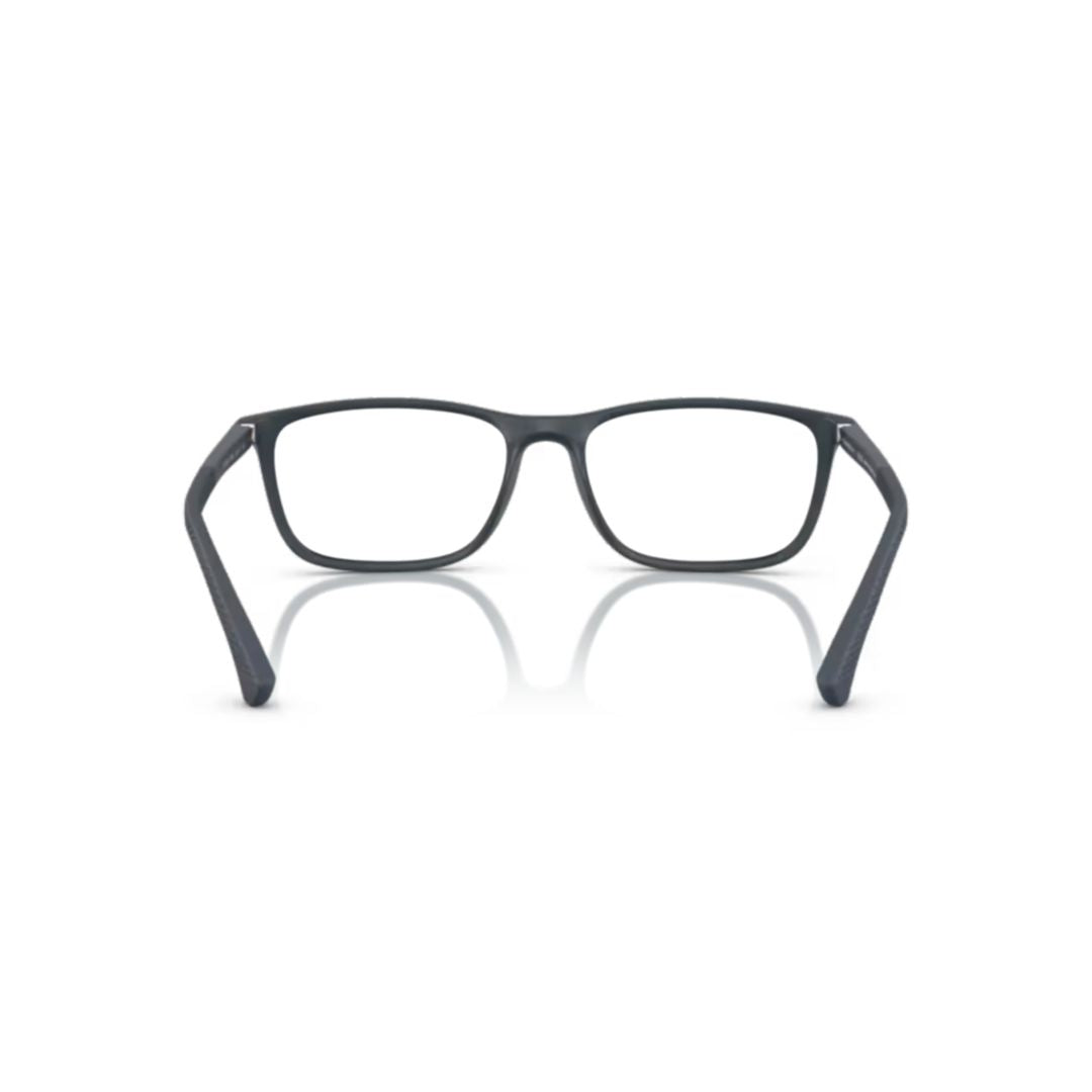 0ea3069 Rectangular Matte Black Eyeglasses with Textured Temples
