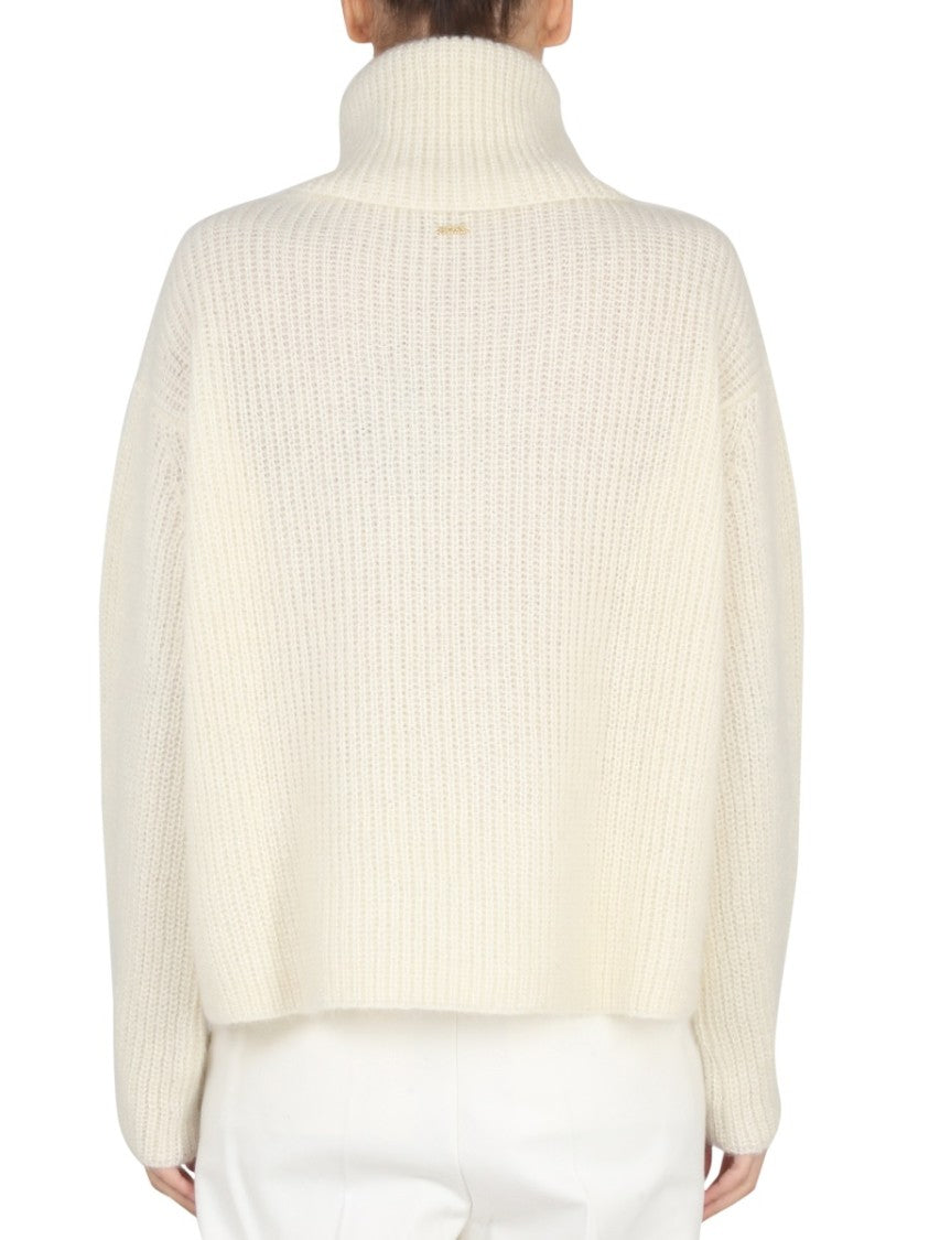 High Neck Mohair Blend Sweater