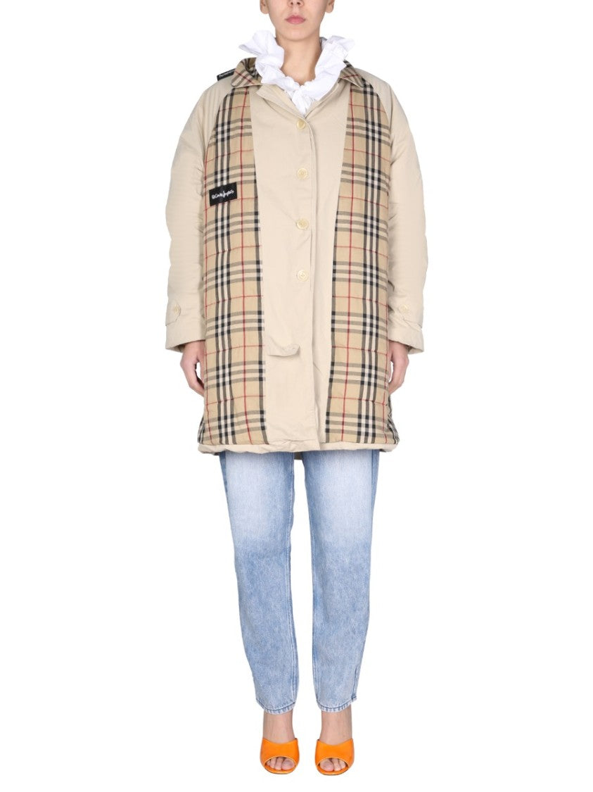 Oversized Patchwork Trench Coat