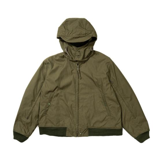 Utilitarian Olive Green Hooded Jacket With Zippered Pockets