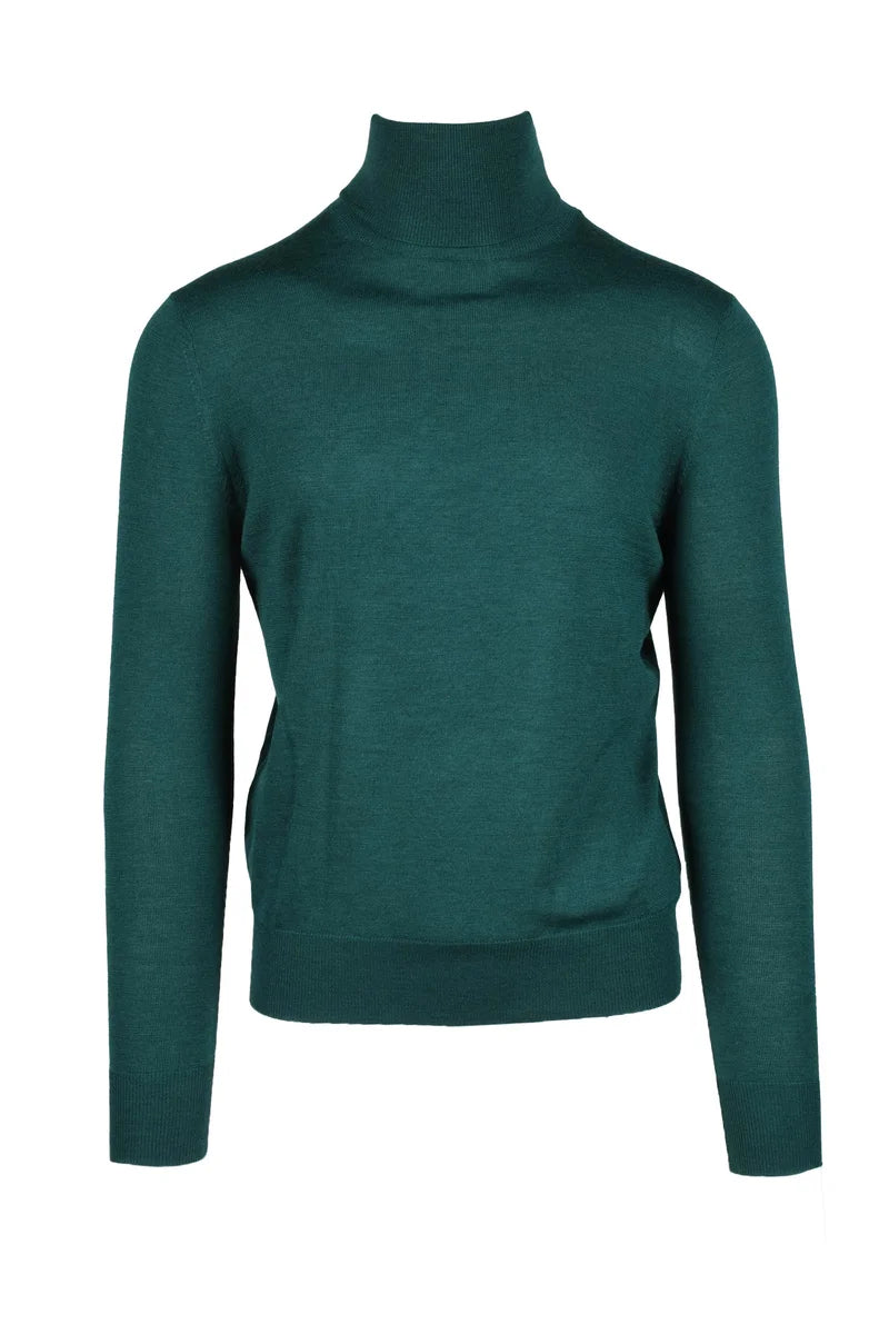 Wool Turtleneck Pullover - Green