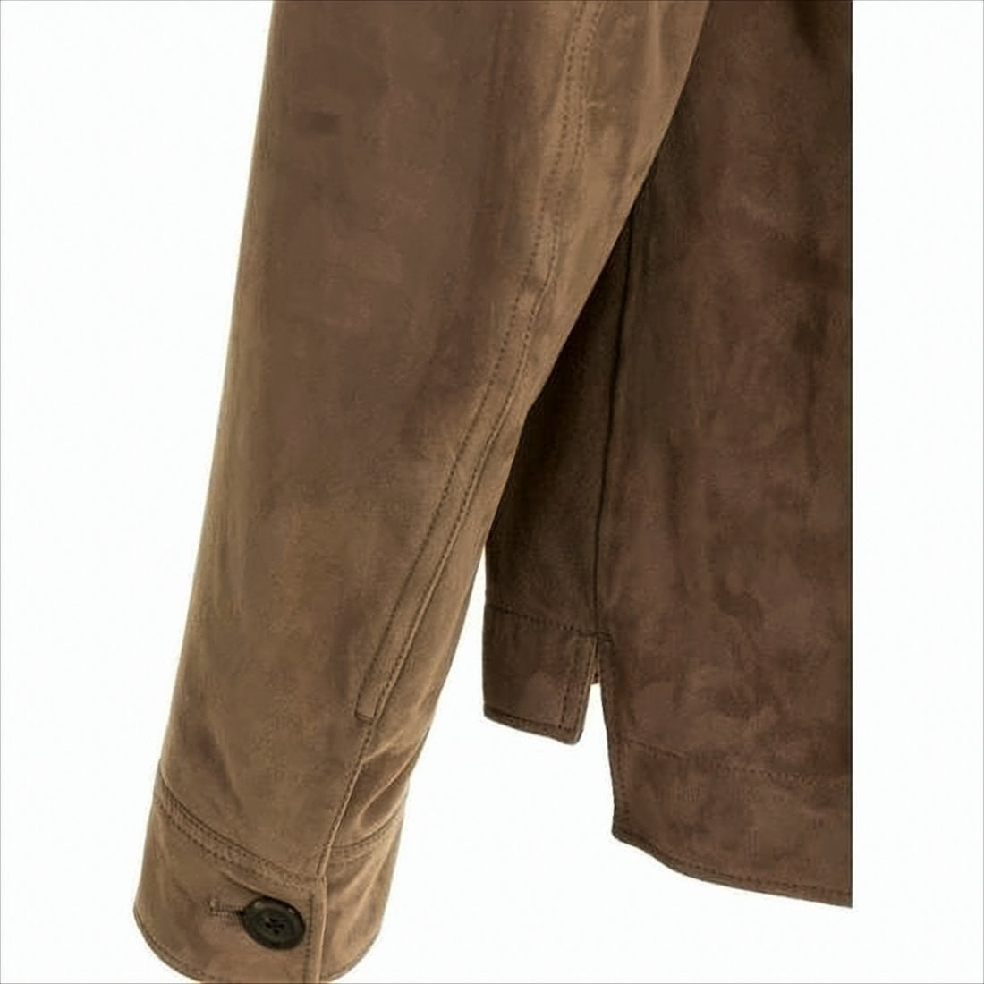 Suede Lamb Leather Jacket with Classic Collar