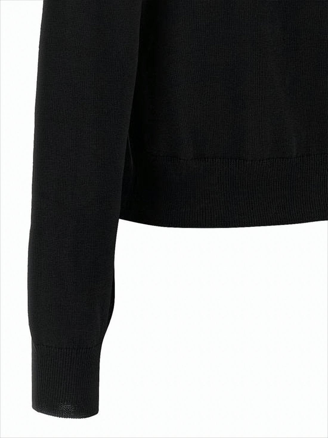 Cropped Merino Wool Cardigan with Button-Down Front