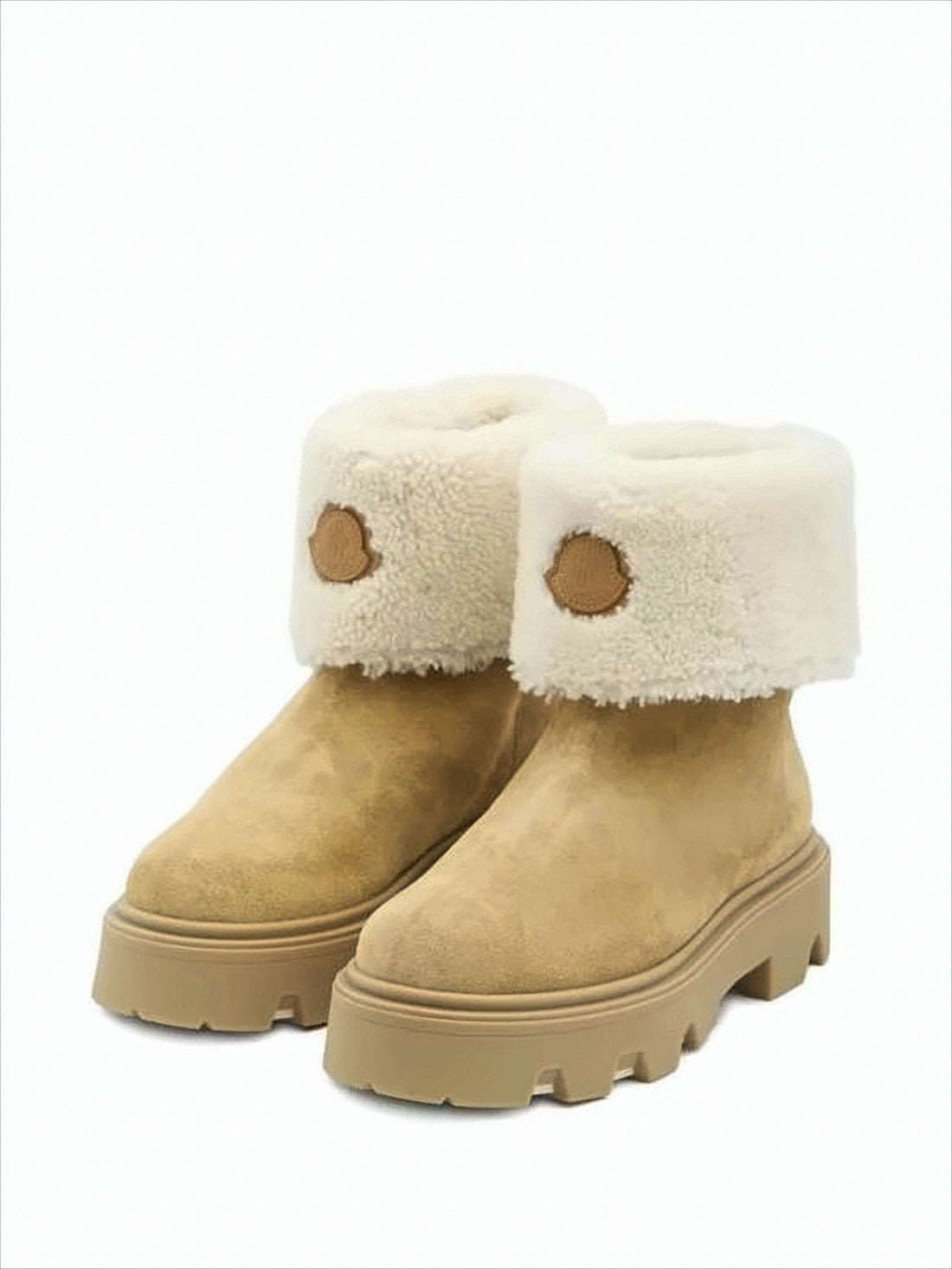 Mid-Height Suede and Shearling Boots