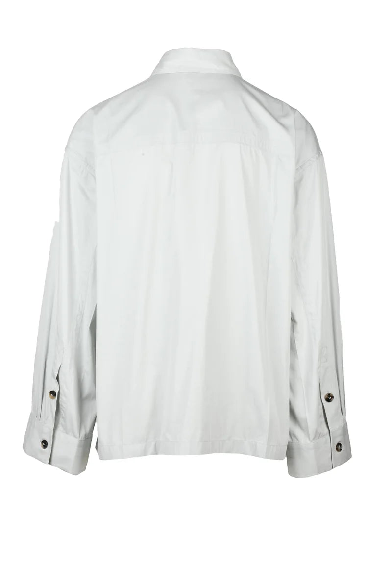 Oversized Shirt Cotton/Silk - Light Grey
