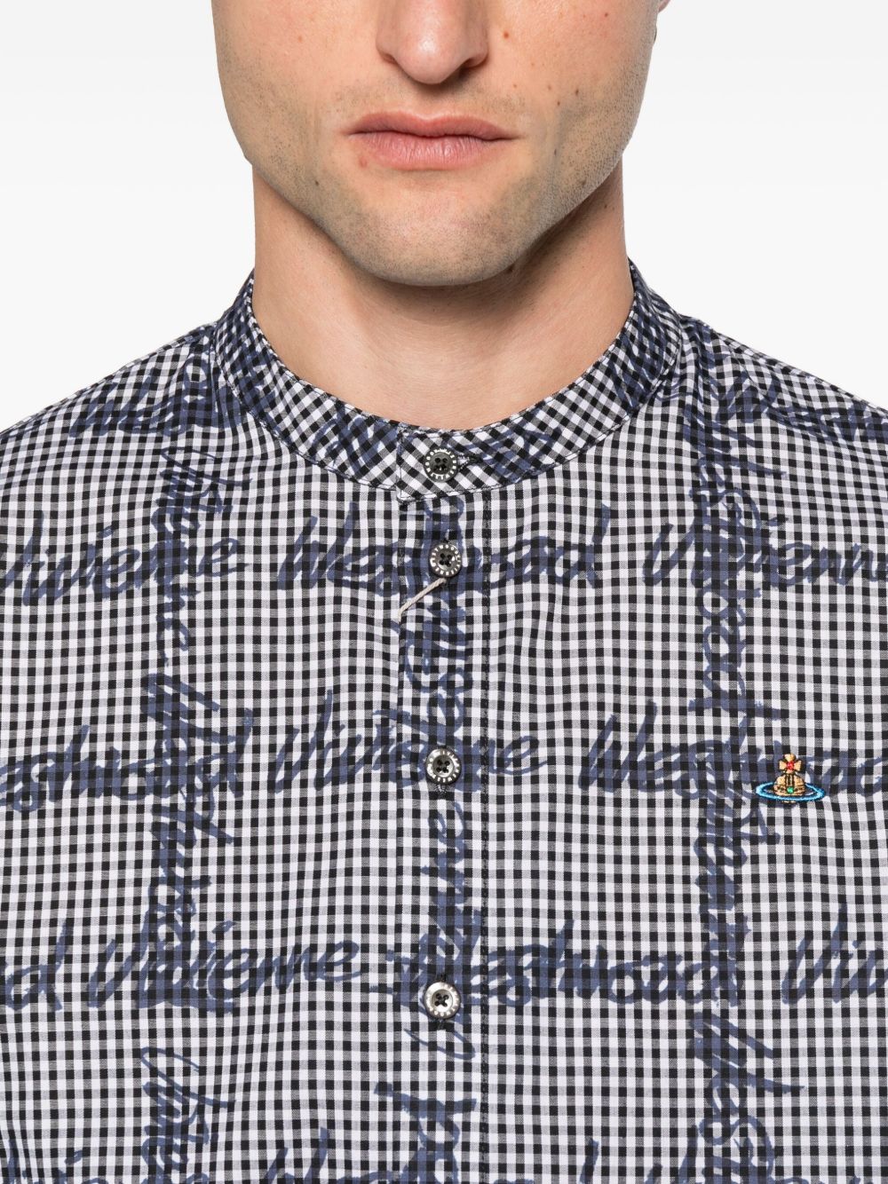 Black Gingham Check Shirt