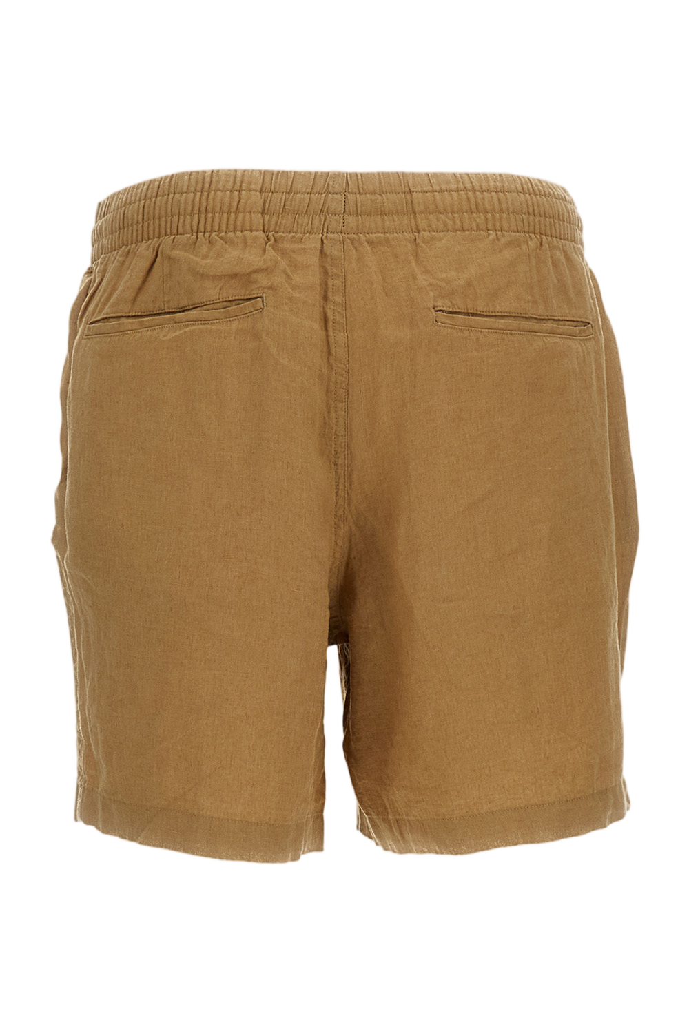 Brown Drawstring Waist Shorts