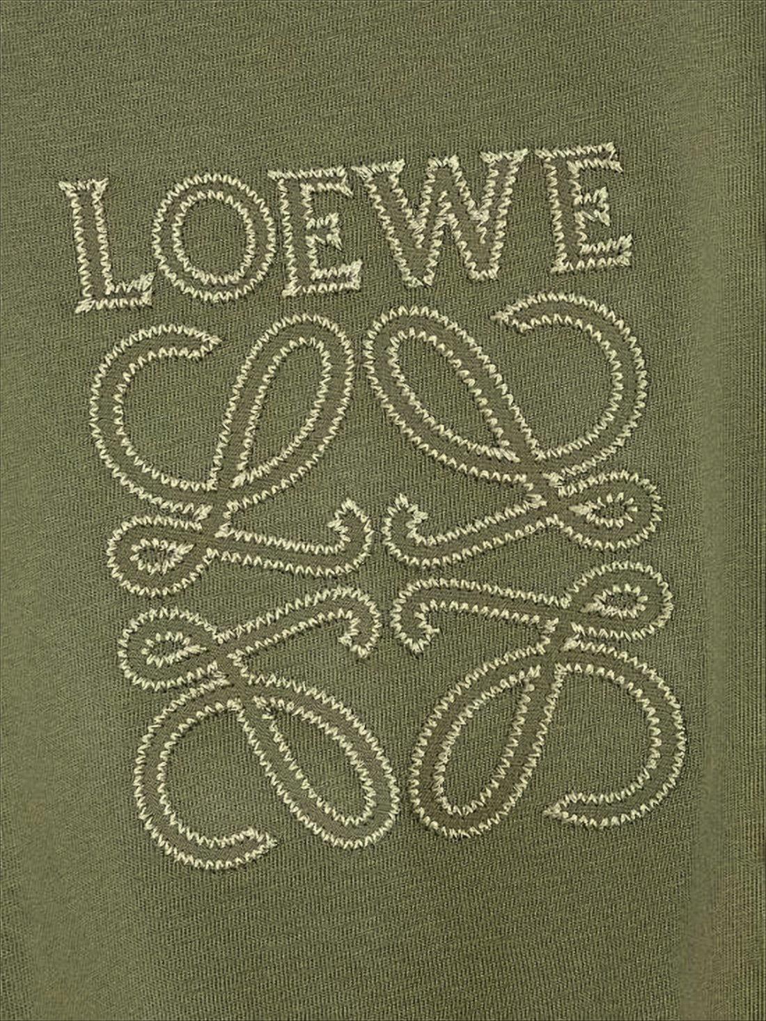Boxy-Fit Olive Green Cotton T-Shirt