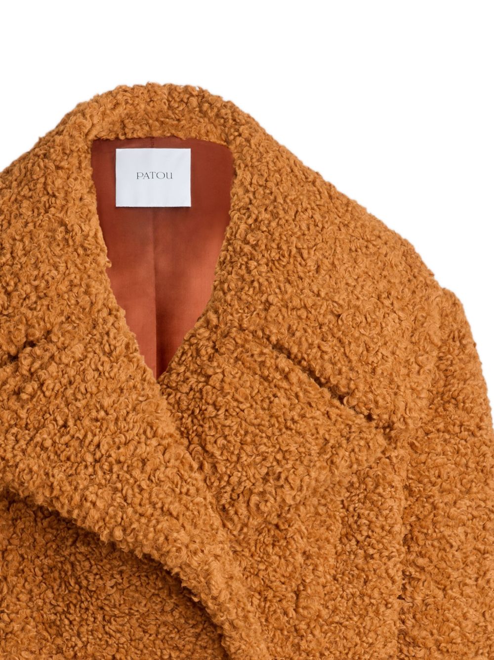 Cropped Double-Breasted Coat In Sustainable Wool Blend