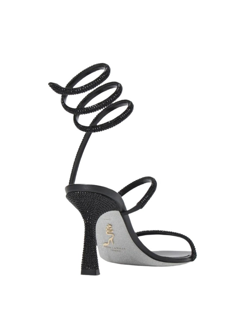 Cleo Crystal Laced-Up Ankle Sa