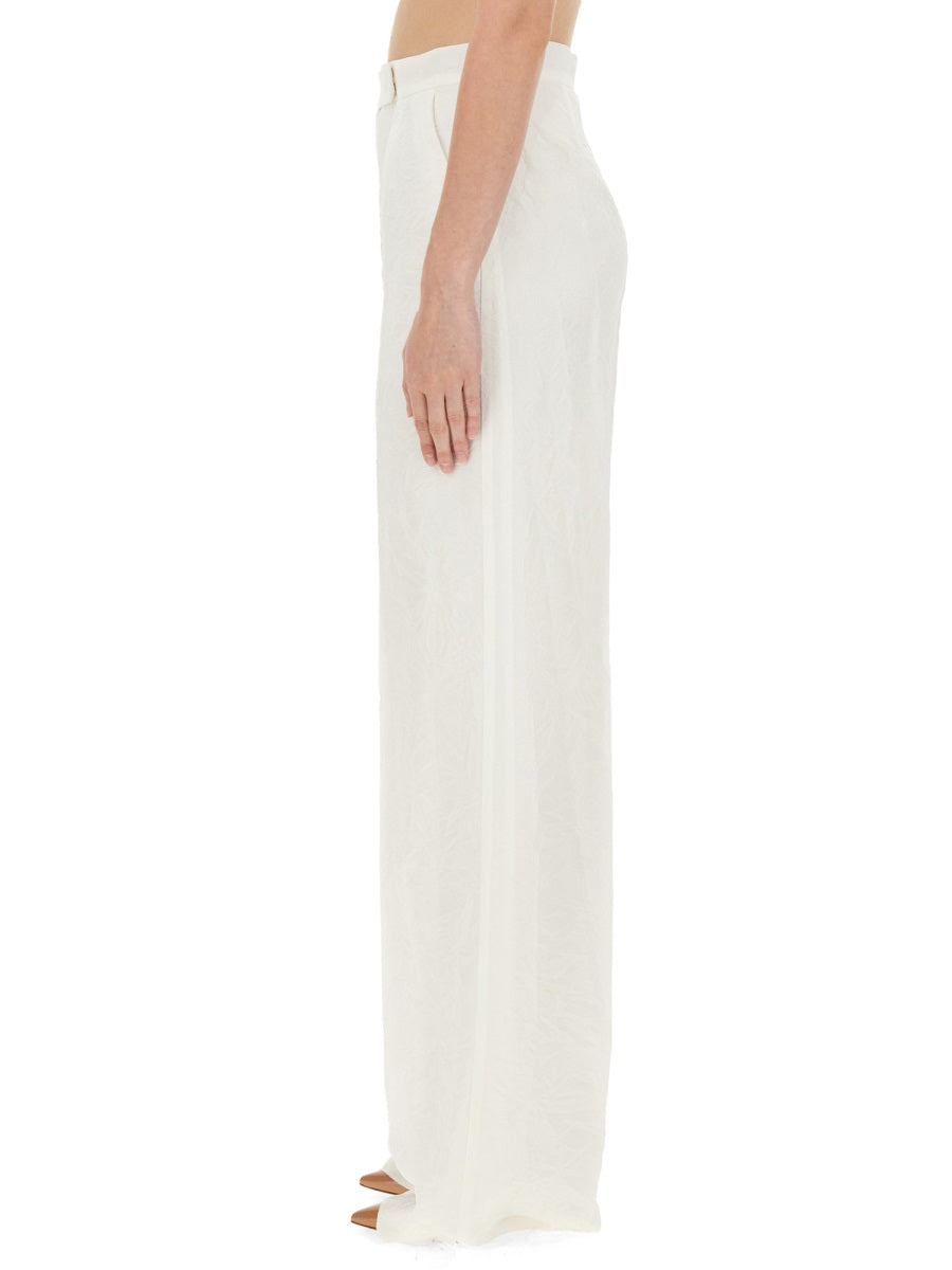 Wide-Leg Acetate Pants with Flowing Silhouette