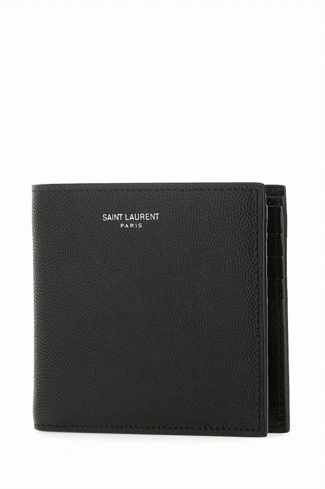 Textured Black Wallet with Fold-over Design