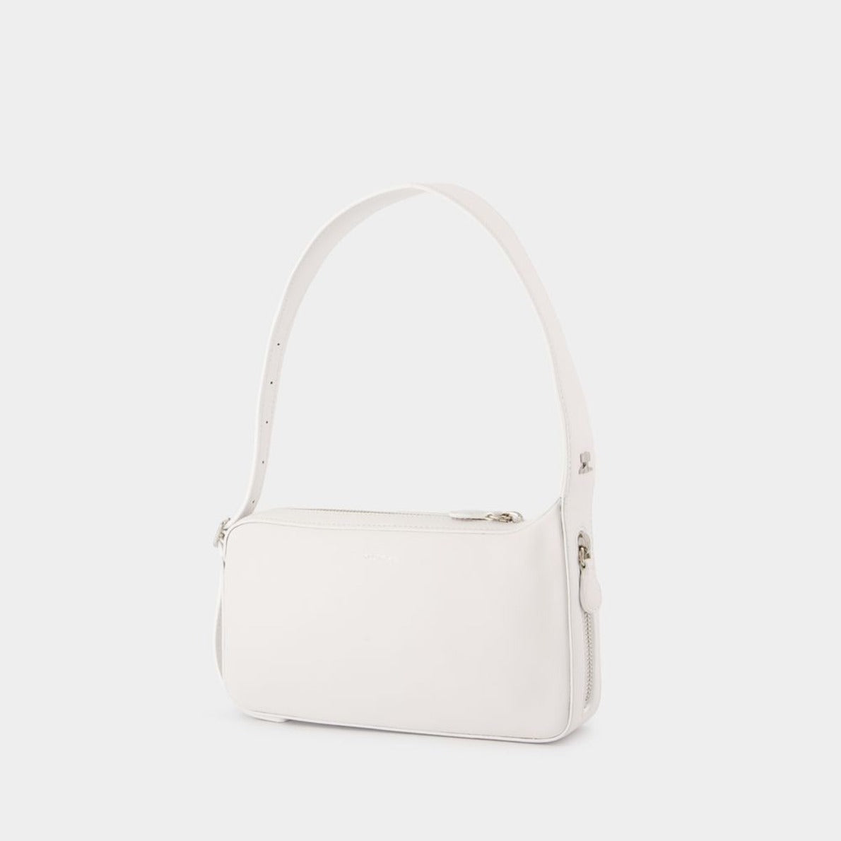 One Racer Baguette Shoulder Bag - Leather - White