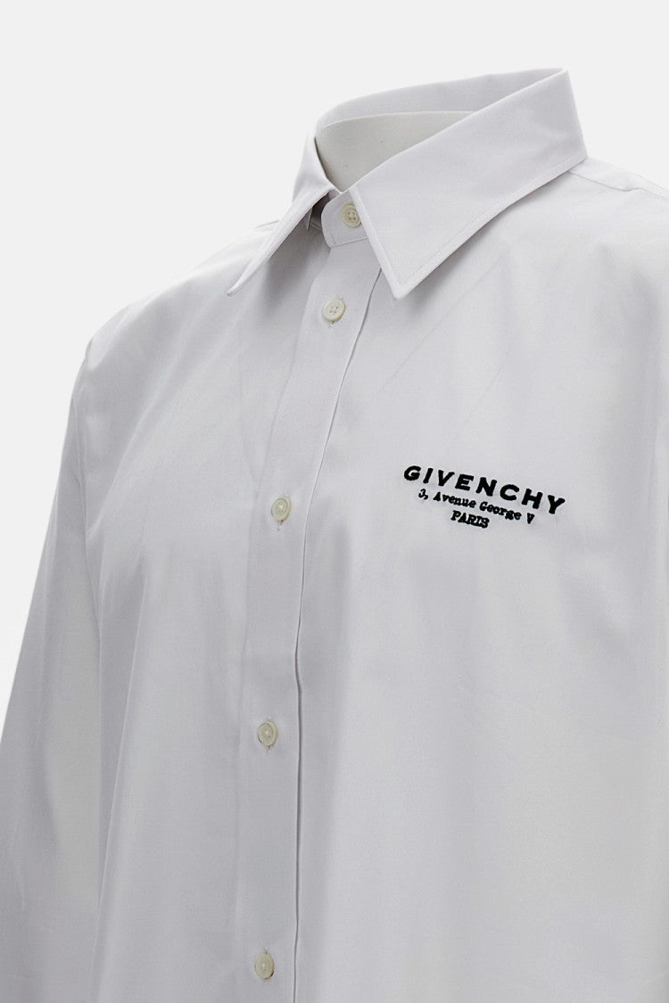 Cotton Classic Shirt With Stiff Collar