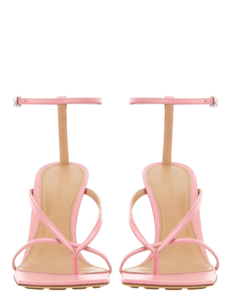 Lambskin Stretch Sandal with Adjustable Buckle