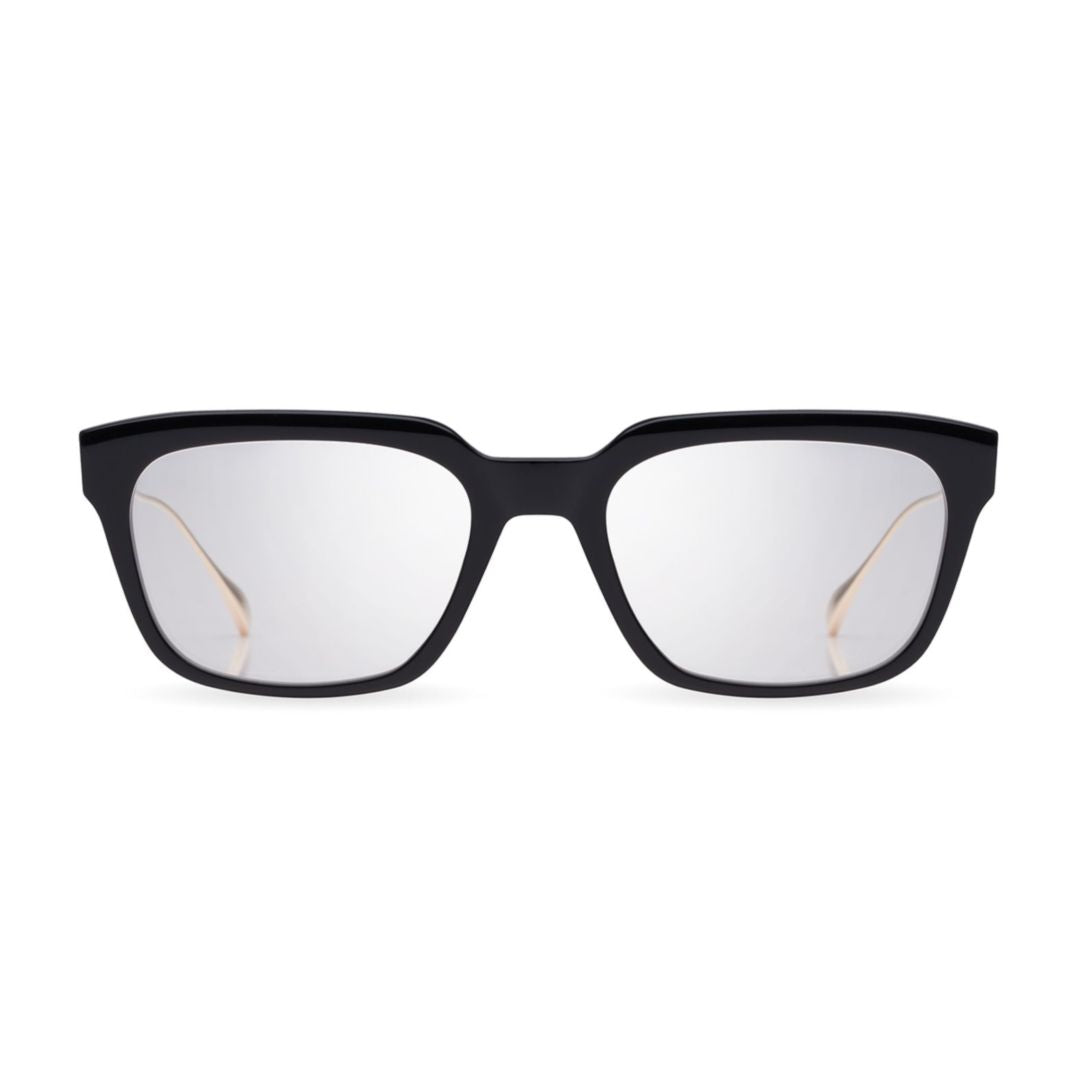 Argand Bold Rectangular Eyeglasses with Metallic Gold Temples