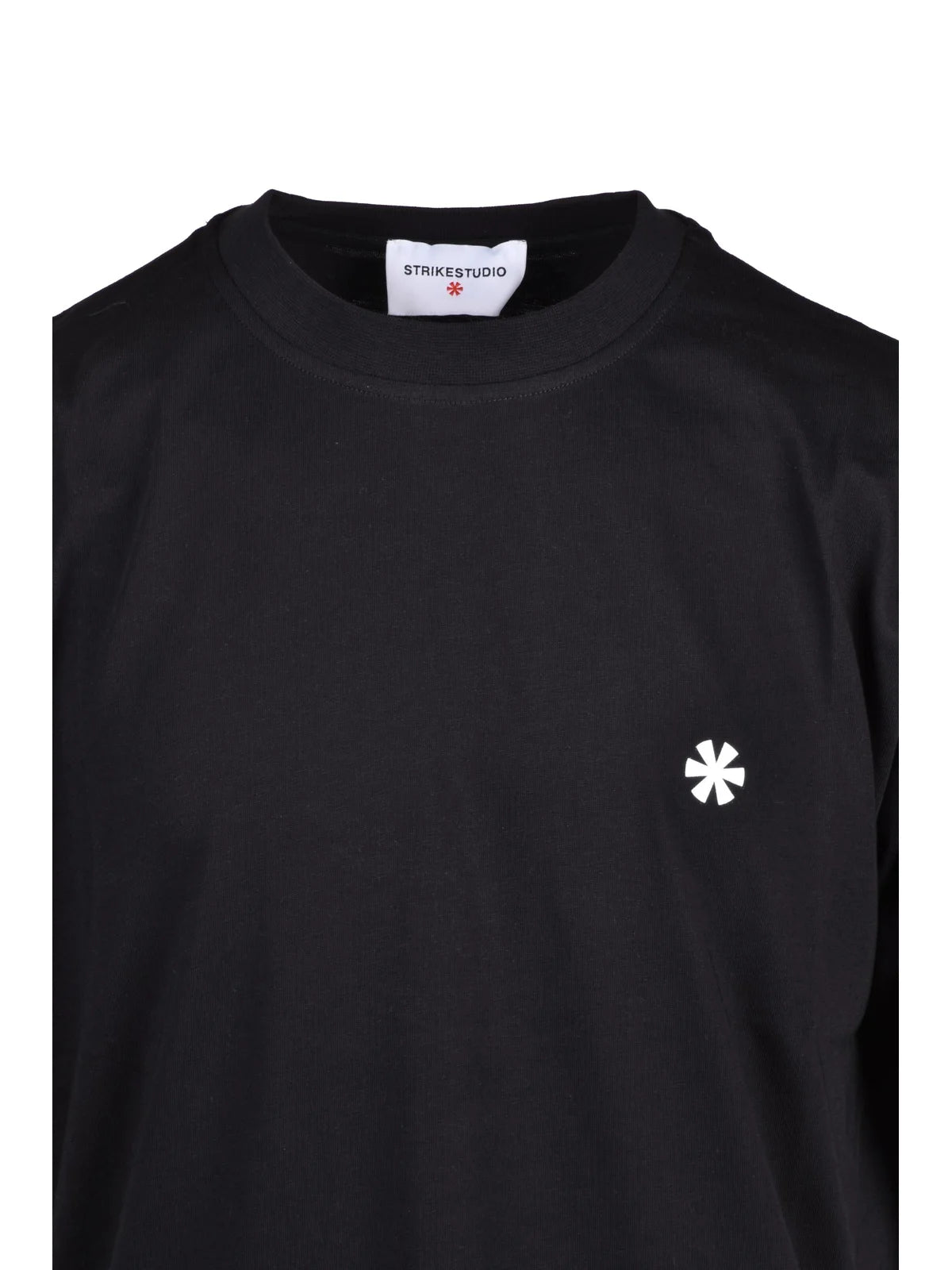 Black Cotton Crew Neck T-shirt