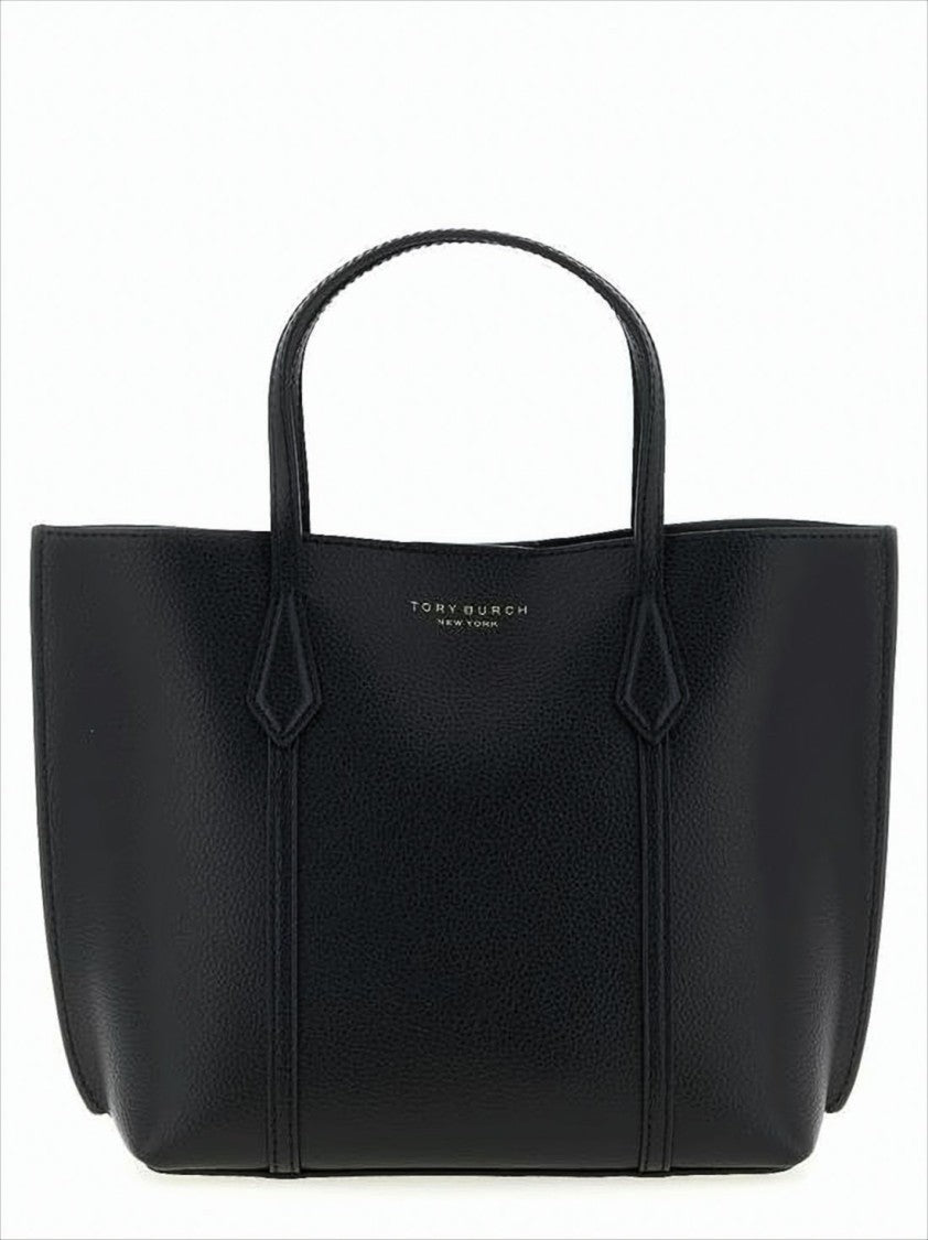 Textured Cow Leather Tote Bag with Structured Silhouette