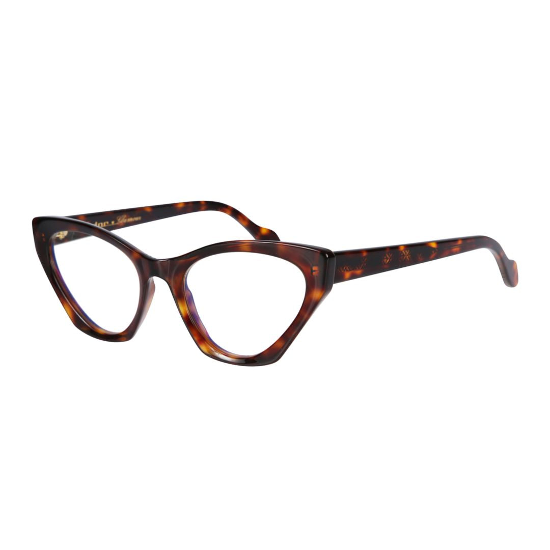 Coachella Glamour Tortoiseshell Cat-Eye Sunglasses with Glossy Finish