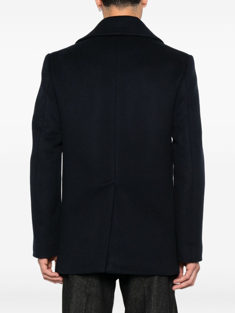 Dark Blue Wool Peacoat
