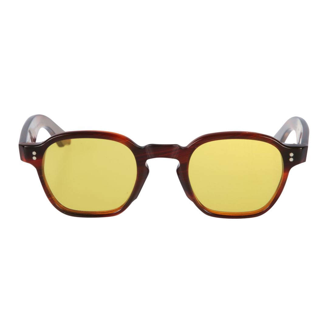 K-Master Classic Square Tortoiseshell Sunglasses with Yellow Tinted Lenses