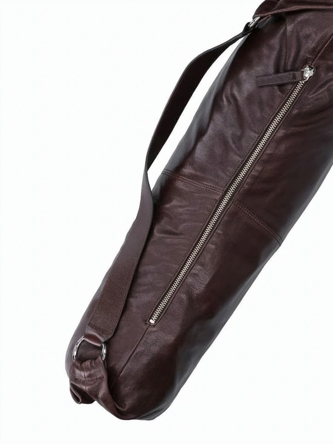 Elongated Hobo Shoulder Bag with Zipper Detail