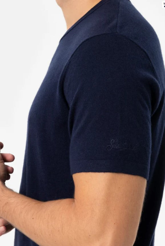 Navy Blue Scott Crewneck T Shirt