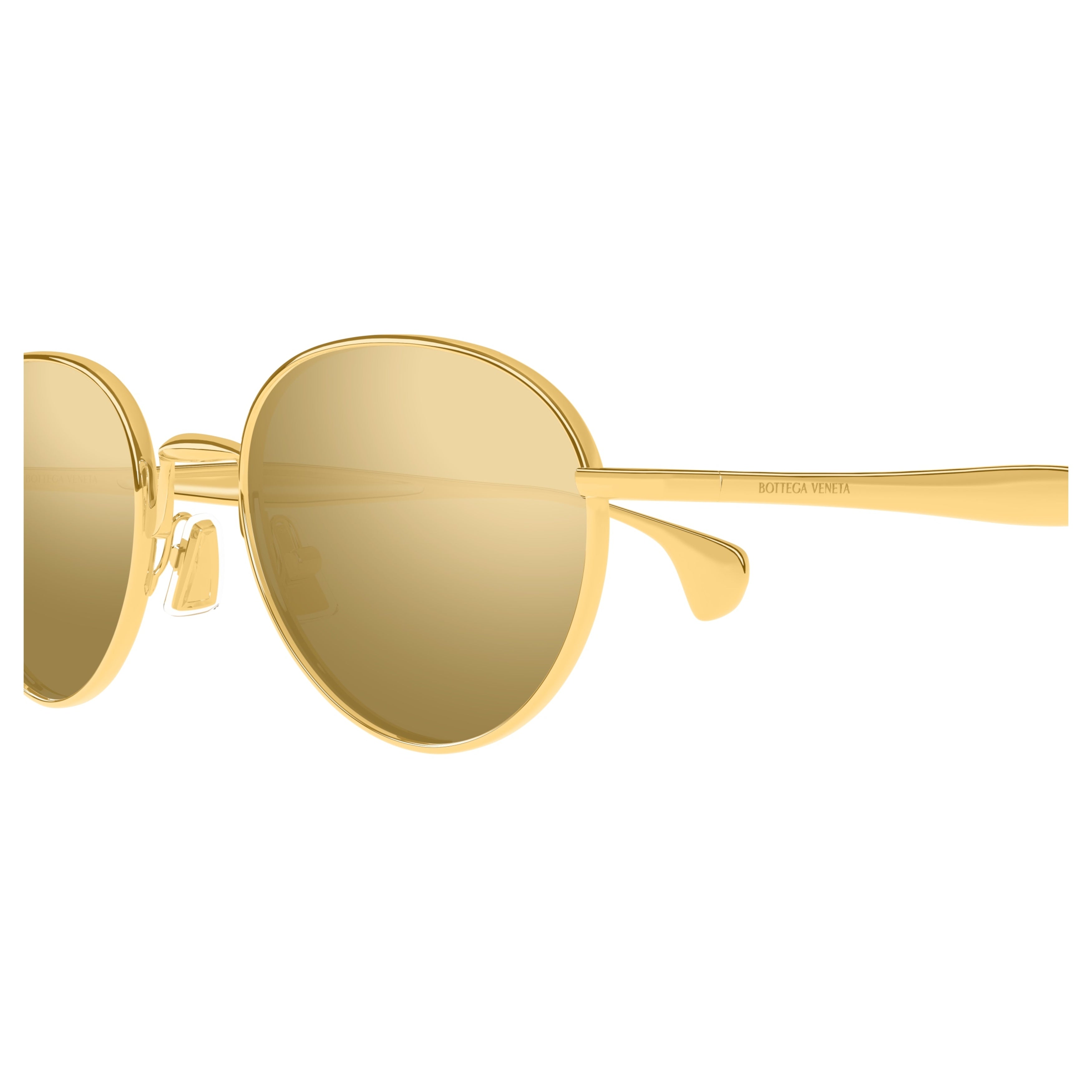Bv1396s Rounded Metallic Gold Sunglasses